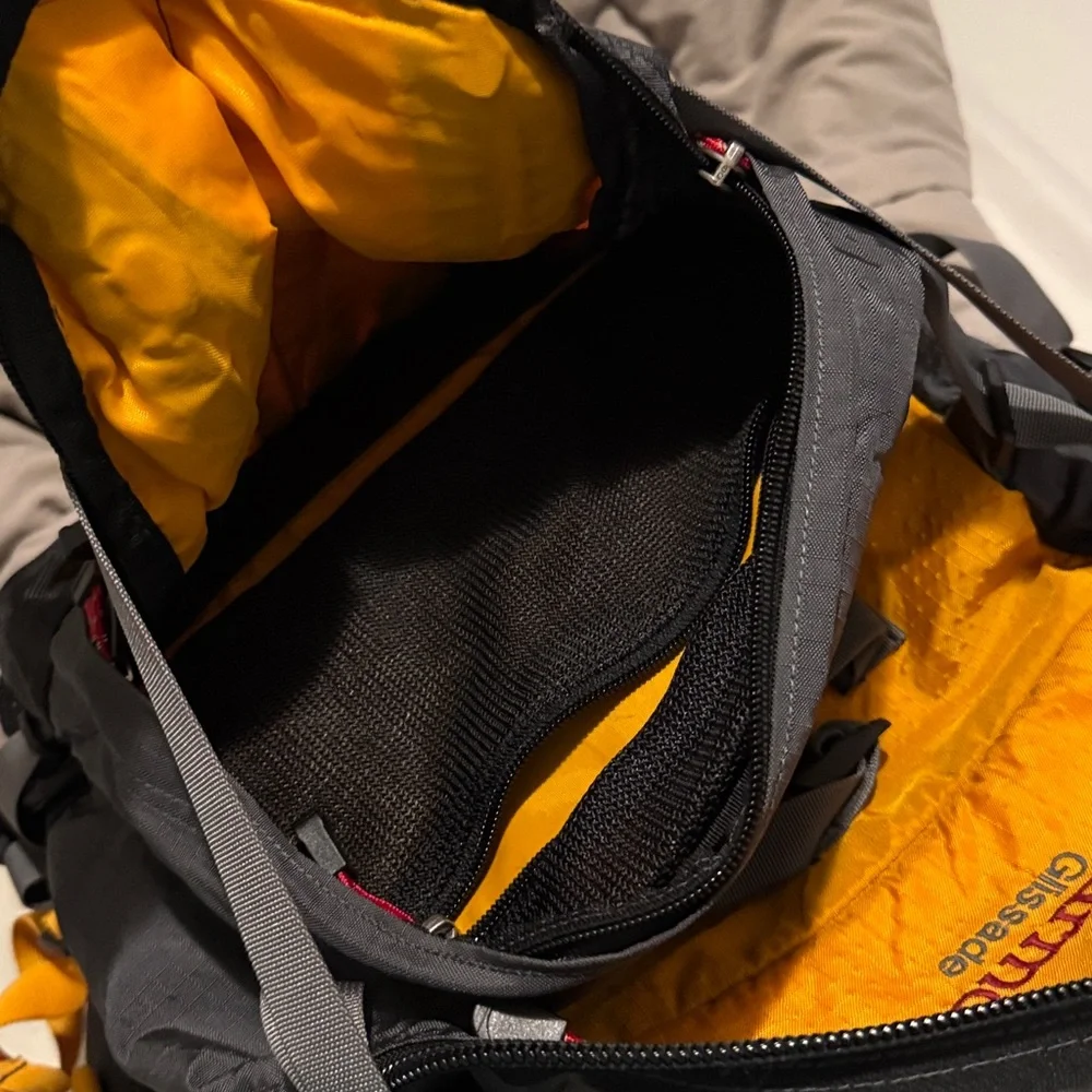 Marmot Glissade Hiking Trail Camping Backpack Orange Black Outdoor Cabincore L - Picture 8 of 12